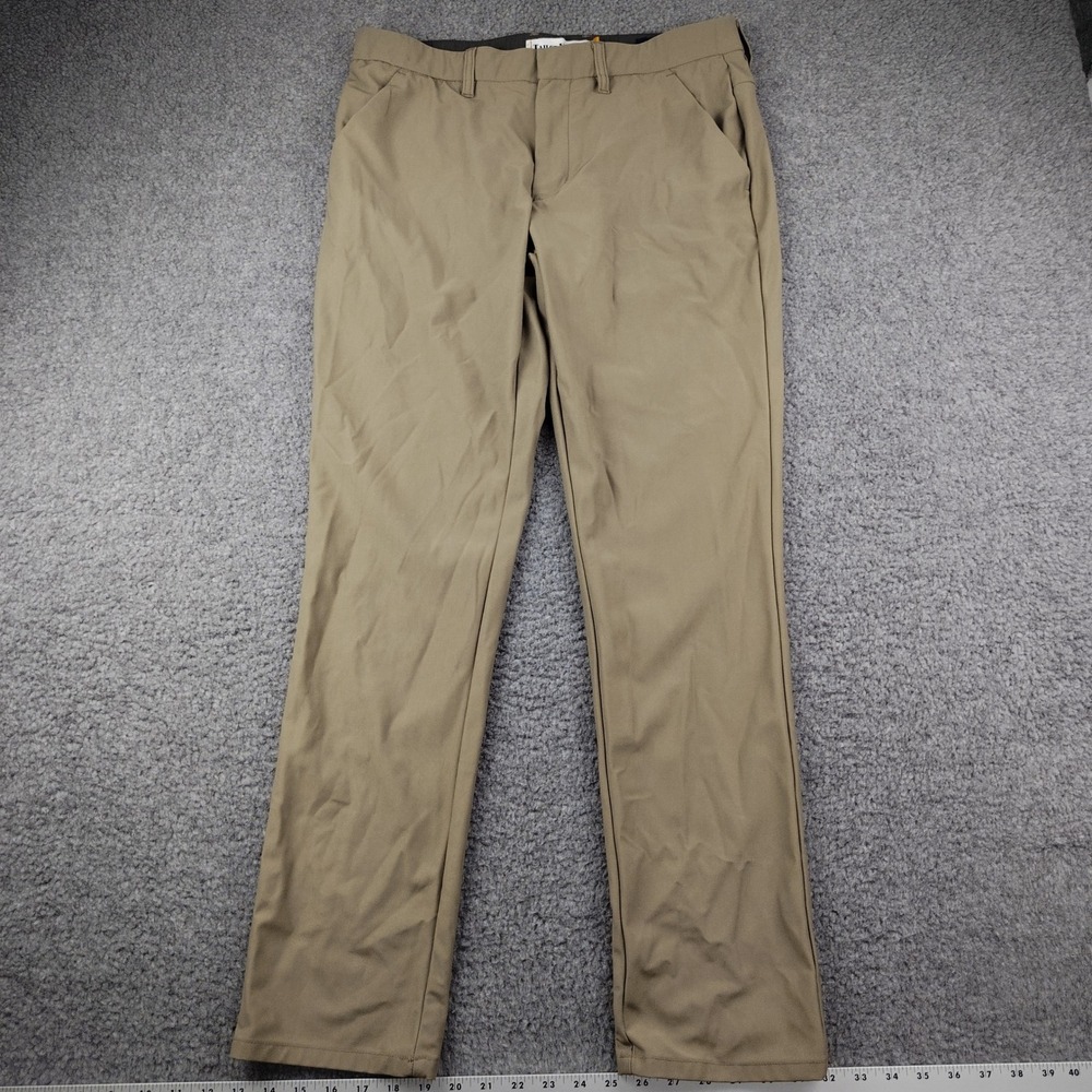 Tailor Vintage Pants Mens 34x32 New Canaan Slim Fit Tan Luxe Performance Stretch